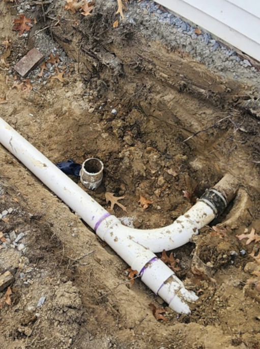 installation of sewer line replacement